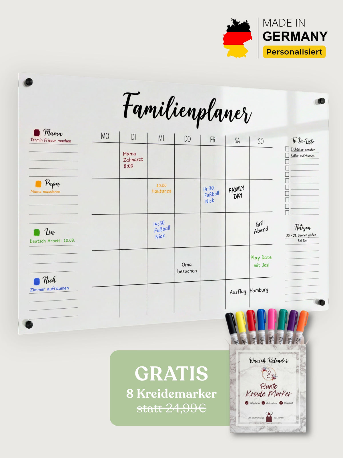 Dein stylischer & praktischer Familienkalender zum Selbstgestalten